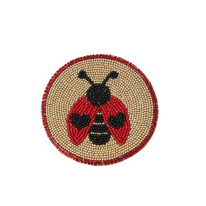 Patch brodé fait main en perles de coton en forme de cœur unique pour sac à dos, style western tendance - Product Image 1