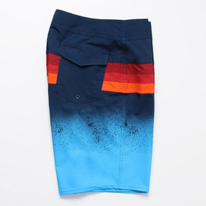 <b>Men</b>’s 4-Way Stretch Board Shorts Quick Dry Surf Swim <b>Trunks</b> Gradient Beach Shorts Custom Logo Performance Swimwear - Product Image 4
