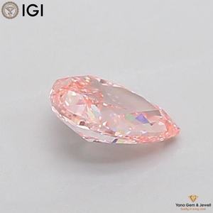 Diamante de 1.00 Quilates con Certificado IGI, Color Rosa Intenso, Claridad VVS2, Cultivado en Laboratorio CVD, Corte Pera, para Diseño de Anillo de Lujo - Product Image 4