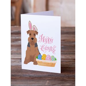 Lunatique A7 Taille 5x7 Grizzle Tan Airedale Terrier Cartes de Voeux de Pâques Pack 8 Cartes de Note Vierges avec Enveloppes - Product Image 2