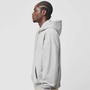 Sweat à capuche zippé pour homme, surdimensionné, de haute qualité, style vintage, effet délavé soleil et usé, délavé à l'acide - Product Image 2