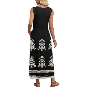 Robes d'été WIHOLL pour femmes 2026 – Robes longues et fluides sans manches coupe trapèze avec poches - Product Image 5