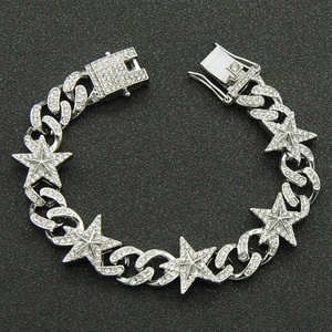 Most Selling Moissanite Hiphop Bracelet Jewelry Accessory for <b>Men</b> Women Wedding and Party Wear Available At Good Price - Product Image 5