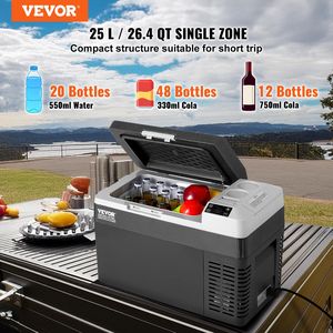 Réfrigérateur de voiture portable 12 volts, 25 L/26,4 QT, congélateur à zone unique, température réglable de -4 à 68 F, réfrigérateur de voiture idéal - Product Image 2