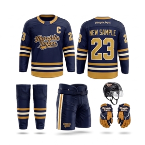 Uniforme de hockey sur glace 100% polyester, vêtements de sport, maillot d'équipe, uniforme de hockey sur glace de qualité supérieure - Product Image 1