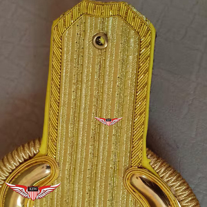Epaulettes y Pliegues de Hombro Napoleónicos de Lujo, Ecológicos, Ceremoniales, Bordados a Mano con Flecos de Hilo Dorado, Personalizados con Diseño de Luna - Product Image 3