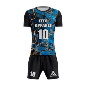 Maillot et Short de Football Personnalisables en Polyester Respirant Imprimé par Transfert Thermique – Fabriqués au Pakistan – Créez Votre Propre Design d'Équipe - Product Image 4