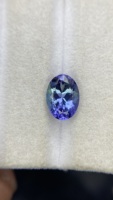 Tanzanite naturelle certifiée non chauffée, taille ovale, couleur excellente, zoïsite naturelle, 3,05 carats, nette à la loupe