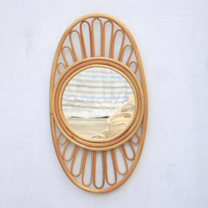 Best Selling Rattan Mirror Decorative <b>Wall</b> Mirror Wicker Mirror <b>for</b> Livingroom Bedroom Decoration Made in Vietnam Wholesale - Product Image 3