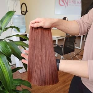 Brun Couleur Texture Vietnamien Humain Couleur Naturelle Prix Usine Extensions De Cheveux Os Droite - Product Image 1