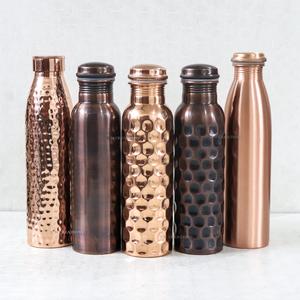 Botella de Agua de Cobre Puro Hecha a Mano con Patrón Martillado de Diamantes, Capacidad de 950 ML, Diseño Personalizado, a Prueba de Fugas, Botella de Cobre Auténtica - Product Image 5