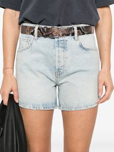 Women’s High Waist Denim Shorts – Casual Summer <b>Jean</b> Shorts with <b>Button</b> Closure, Custom Light Wash Shorts - Product Image 5