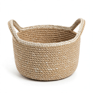 Panier de rangement rond en jute pour œufs avec poignées, design moderne pour le stockage alimentaire, exportation du Bangladesh - Product Image 4