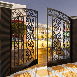 Elegante Puerta de Hierro Forjado y Puerta de Jardín para Casas con Diseño de Entrada de Villa de Lujo para Villas Elegantes de Hoy - Product Image 4