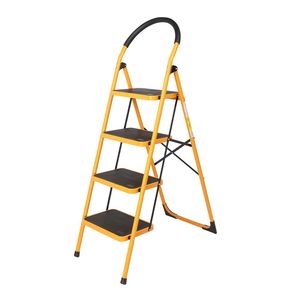 Portable Home and <b>Kitchen</b> 4-<b>Step</b> Folding Ladder Anti-Slip with Rubber Hand Grip RT - Product Image 1