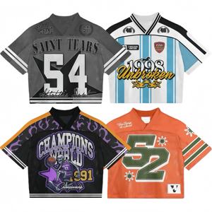 Maillot de baseball court personnalisé en gros pour cheerleaders, en tissu métallisé avec appliques brodées, uniforme d'équipe féminin OEM - Product Image 6