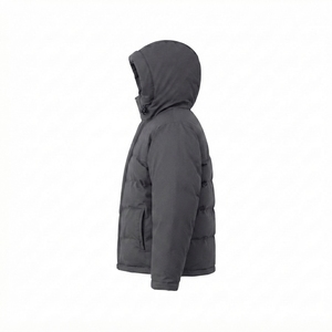 Blouson bomber décontracté pour homme à capuche, automne, 100% nylon, long, rembourré de duvet - Product Image 2