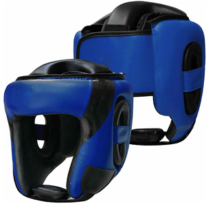 Premium Synthetic Leather Muay Thai Sparring Head Protector with Cheek and Ear Protection - Product Image 1