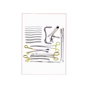 ชุดเครื่องมือขูดและขยายปากมดลูกแบบแมนนวลสำหรับขายส่ง 18 ชิ้น ชุดอุปกรณ์ผ่าตัดทางนรีเวชคุณภาพสูง ทำจากสแตนเลส - Product Image 5