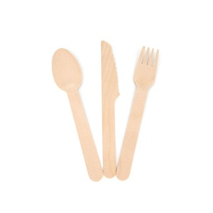 Nouvelle cuillère à dessert 155 mm pour buffets, pâtisseries et événements de restauration, cuillère en bois de bouleau pour banquets et service de pâtisseries - Product Image 1