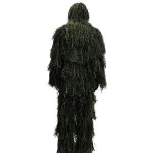Traje Ghillie Táctico Transpirable 5 en <span class=keywords><strong>1</strong></span> con Chaqueta, Pantalones, Capucha y Bolsa de Transporte, Traje Ghillie de Poliéster para Paintball - Product Image 3