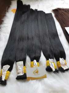 Minh Khang cheveux vendeur Vietnam offre 100g 100% vierge Non-Remy naturel noir luxe en vrac extensions de cheveux humains prix d'entrepôt - Product Image 3
