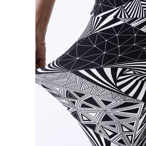 Womens Seamless <b>Leggings</b> Wholesale Custom Logo High Waist <b>Pocket</b> Abstract Print Activewear OEM Bulk Apparel Manufacturer - Product Image 6