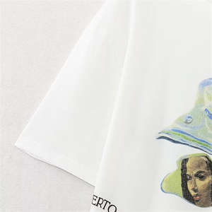 Camisetas de Punto Estampadas Casuales para Mujer, Personalizadas OEM, de Algodón Suave para Uso Diario, Marca Privada - Product Image 5