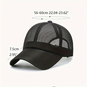 Gorra de Béisbol de Malla Transpirable e Impermeable de Poliéster/Algodón de Alta Calidad, Ajustada, con Logotipo Personalizado, Unisex, para Exteriores - Product Image 2