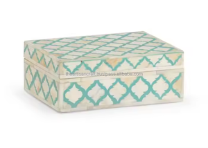 Boîte à bijoux décorative en incrustation d'os utilisée pour la maison Boîte élégante en incrustation d'os pour les accessoires de maquillage et de bijoux Artisanat artisanal - Product Image 3