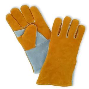 Gants de soudage en cuir à prix de gros, en cuir de vachette pleine fleur, thermiques, toutes saisons, haute qualité, pour la sécurité - Product Image 3