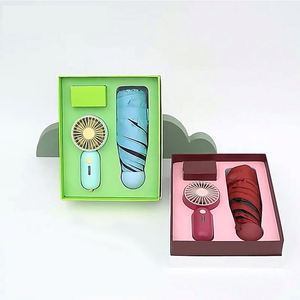 Set de Regalo Escolar de Lujo de Verano, Mini Ventilador de Mano con Paraguas, Cable USB, Bonito Regalo de Cumpleaños, Caja Abrible - Product Image 5