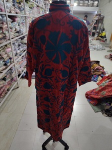 <b>Women</b> Full Length Fleece <b>Robe</b> Mandarin Collar Floral Print open Closure Soft Cozy Winter Outerwear gift for her - Product Image 6
