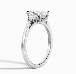 Cushion Cut Moissanite <b>Ring</b> 925 Sterling <b>Silver</b> White Gold Plated Elegant <b>Solitaire</b> Engagement Minimalist Wedding Anniversary - Product Image 4