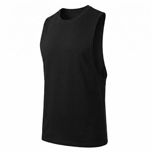 Débardeur de sport sans manches pour homme, couleur personnalisable, coupe ample, 100% coton, séchage rapide, respirant, style vintage - Product Image 5