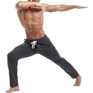 Pantalones de Corte Clásico con Cierre de Botón y Cremallera, Bolsillos Laterales Inclinados, Pierna Recta, Algodón Transpirable, Pantalones para Hombre - Product Image 2