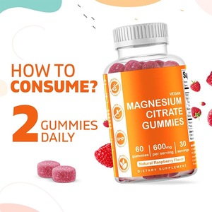Gummies de citrate de magnésium en marque blanche OEM 600mg, véganes, sans OGM, supplément de magnésium pour la relaxation musculaire et le soutien du sommeil - Product Image 4