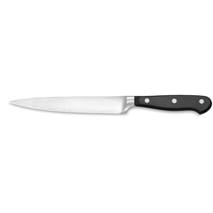 Couteaux à découper en acier inoxydable de qualité supérieure avec lame longue et effilée, poignée ergonomique noire à triple rivet pour trancher la viande et les rôtis - Product Image 1
