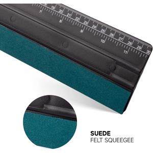 Spatola universale da 12 pollici per pellicole oscuranti auto con righello da 30 cm, bordo in feltro a 4 angoli e spatola in feltro da 4 pollici integrata in vinile - Product Image 6