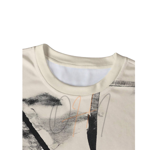 Camiseta Oversize con Logo Frontal para Hombre |   Camiseta de Moda Urbana de Manga Corta de Algodón Ecológico |   Ropa Casual de Verano Personalizada - Product Image 3