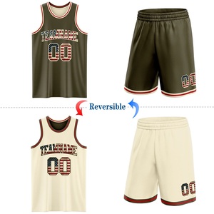 Conjunto de Camiseta de Baloncesto Reversible Vintage, Uniforme de Equipo Personalizado, 100% Poliéster Transpirable, Fabricante de Ropa Deportiva OEM ODM - Product Image 1