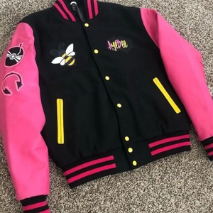 Custom Front High Quality Autumn Men's Slim Hooded Stand Collar Formal Baseball Varsity <b>Fleece</b> <b>Jacket</b> Breathable OEM Service - Product Image 4