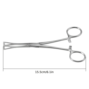 Pinza autoclavable de acero inoxidable Foerster para esponjas, instrumento quirúrgico para perforaciones corporales y vendajes de gasa, aprobado por ISO - Product Image 1