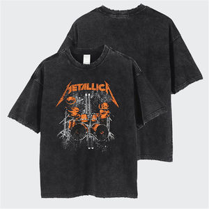 Camiseta de manga corta negra retro para hombre, estilo rock, a la moda y cómoda, 100% de alta calidad a un precio razonable. - Product Image 2