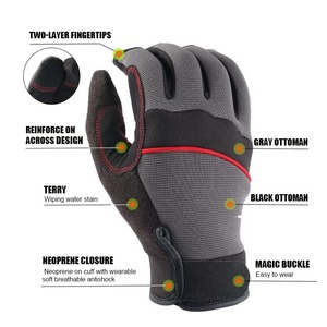 Guantes de Trabajo Resistentes para Mecánicos, Industria de Reparaciones, con Logotipo Personalizado, Textura de Diamante, Sin Látex ni Polvo - Product Image 6