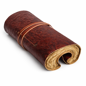 Cuaderno Ecológico de Cuero con Borde Rústico, Papel Hecho a Mano, Estilo Antiguo, para Escribir, con Diseño de Coníferas - Product Image 1