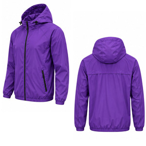 Windbreaker <b>Jacket</b> for <b>Men</b> <b>Lightweight</b> Outdoor Sports Water Resistant Full Zip Hooded Activewear Export Quality OEM Manufacture - Product Image 6