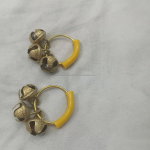 Juego de Anillos de Dedo Tradicionales Indios de Latón (Ghungroo Kadi), Hechos a Mano, de Alta Calidad, Accesorio para Danza y Aplausos, Proveedor Mayorista - Product Image 4