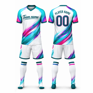 Fournisseur OEM d'uniformes de football les plus vendus, kits de football personnalisés, impression par sublimation, manches courtes, tailles plus grandes, vêtements d'entraînement - Product Image 1