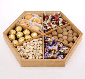 Bandeja de madera natural india hecha a mano para servir frutos secos, aperitivos, dulces y para la mesa del hogar, en venta. - Product Image 2
